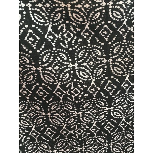 Faded Glory Blouse Top Shirt Soft Black and White 3/4 Sleeves Large 12 14 Casual - Picture 5 of 8